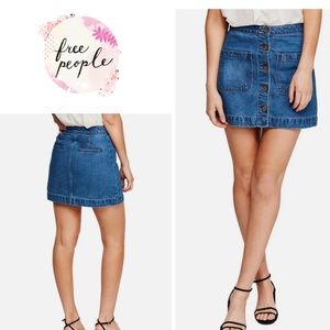 Free People Don’t Get me Wrong denim skirt